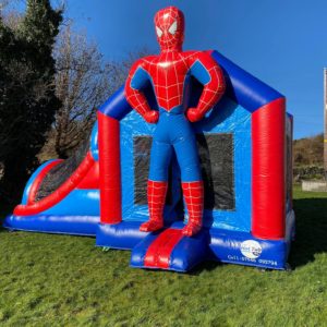 Spider Man Bouncy Castle And Slide