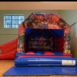 Superhero Bounce House and Slide